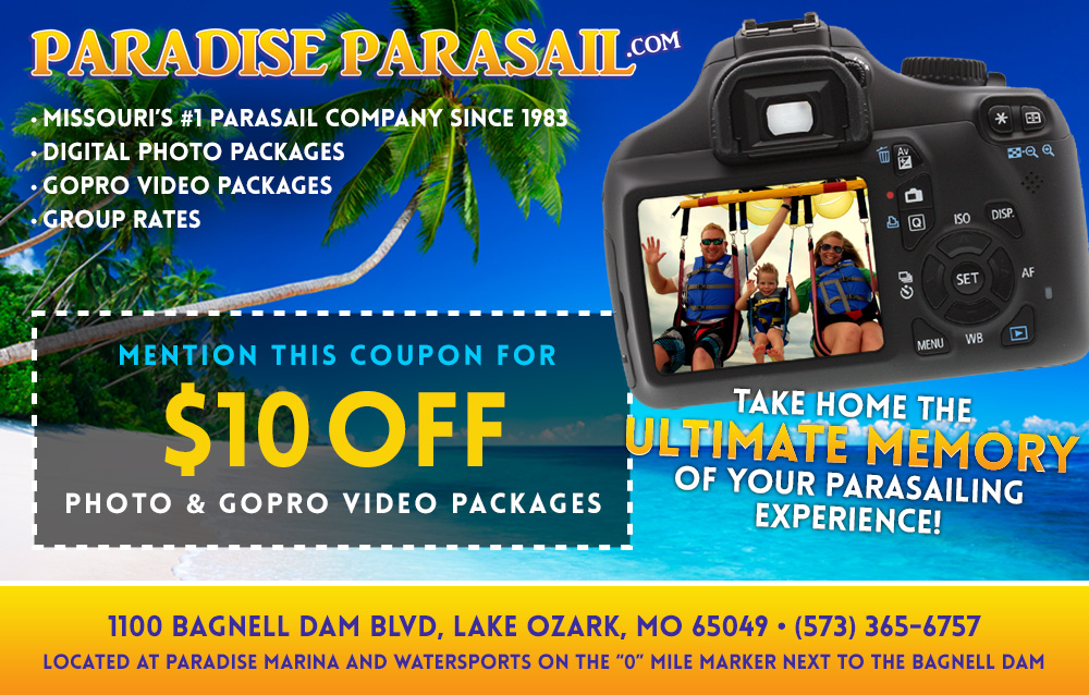 Parasailing coupon on Lake of the Ozarks